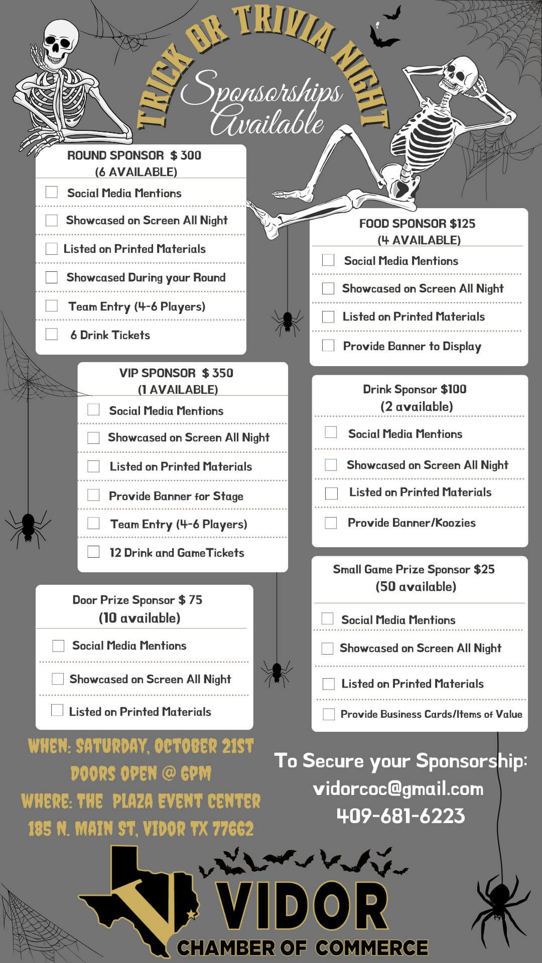 Trivia Sponsorships