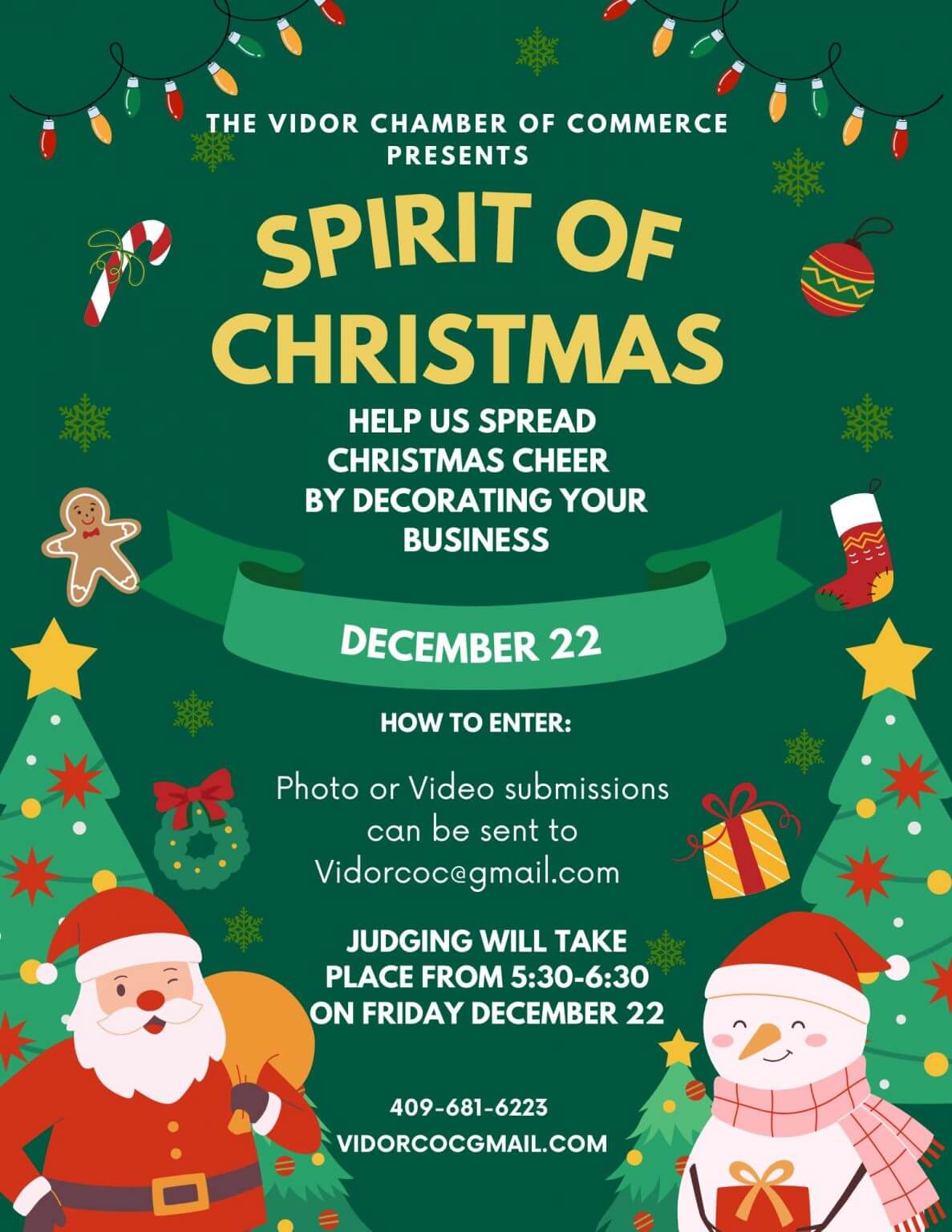 Green Decoration Merry Christmas Flyer