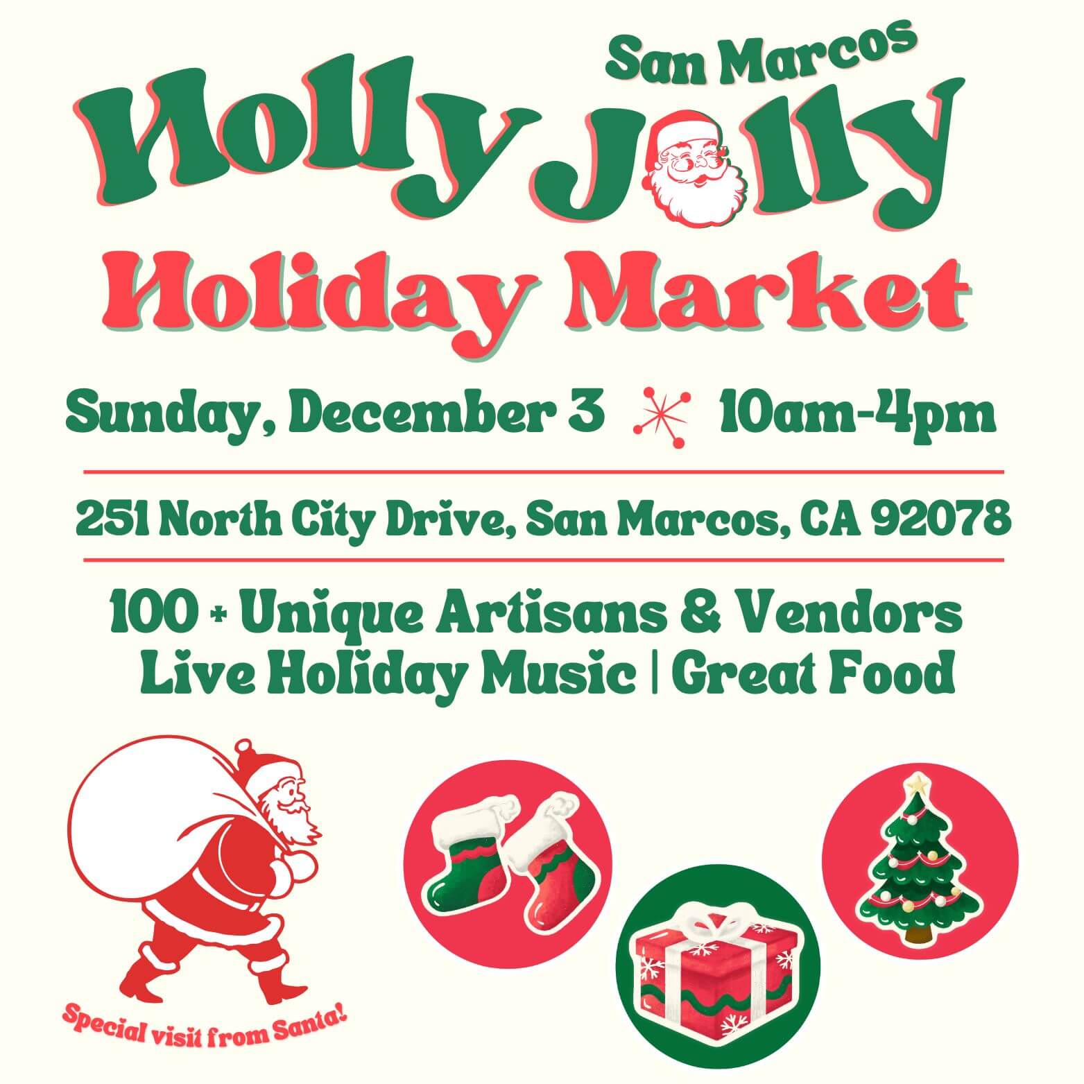 Holly Jolly Market Social Media