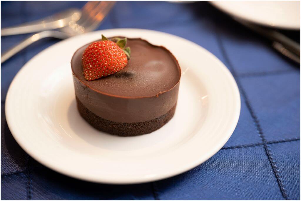 chocolate dessert with strawberry