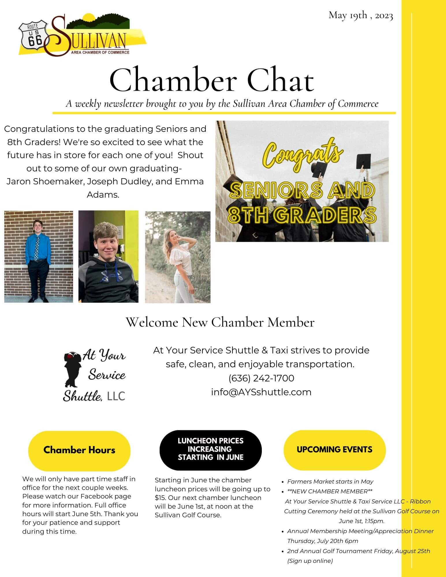 Chamber Chat - Weekly Newsletter (19)