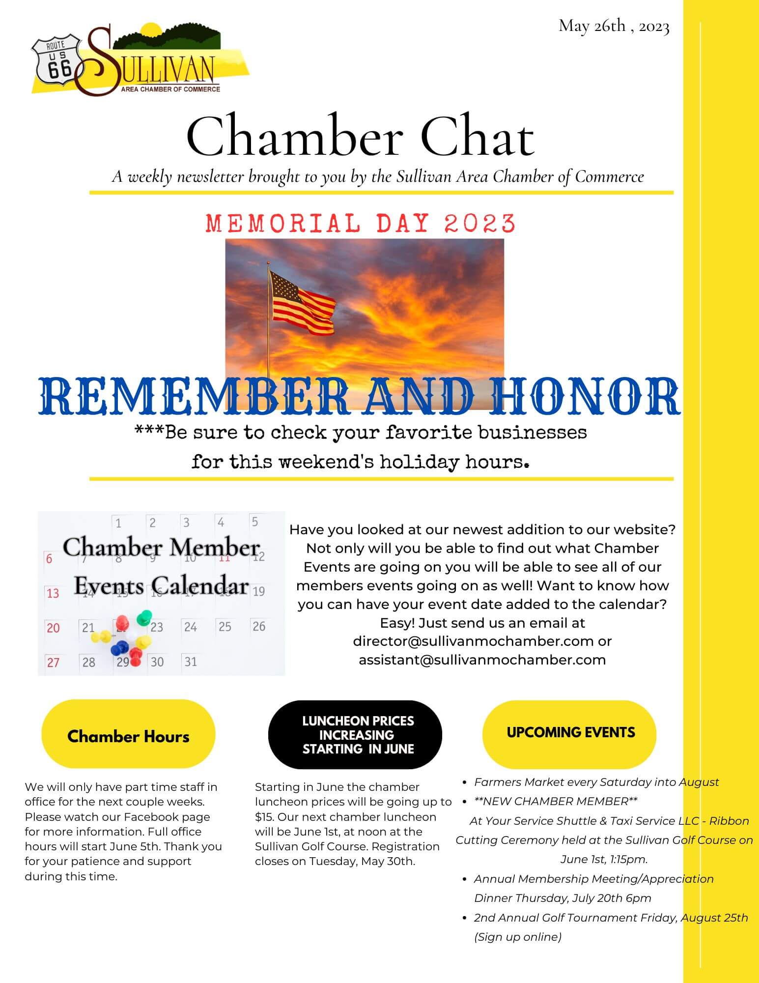 Chamber Chat - Weekly Newsletter (20)