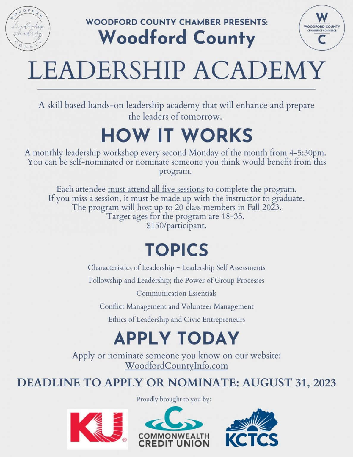 Fall 2023 - WC Leadership Academy