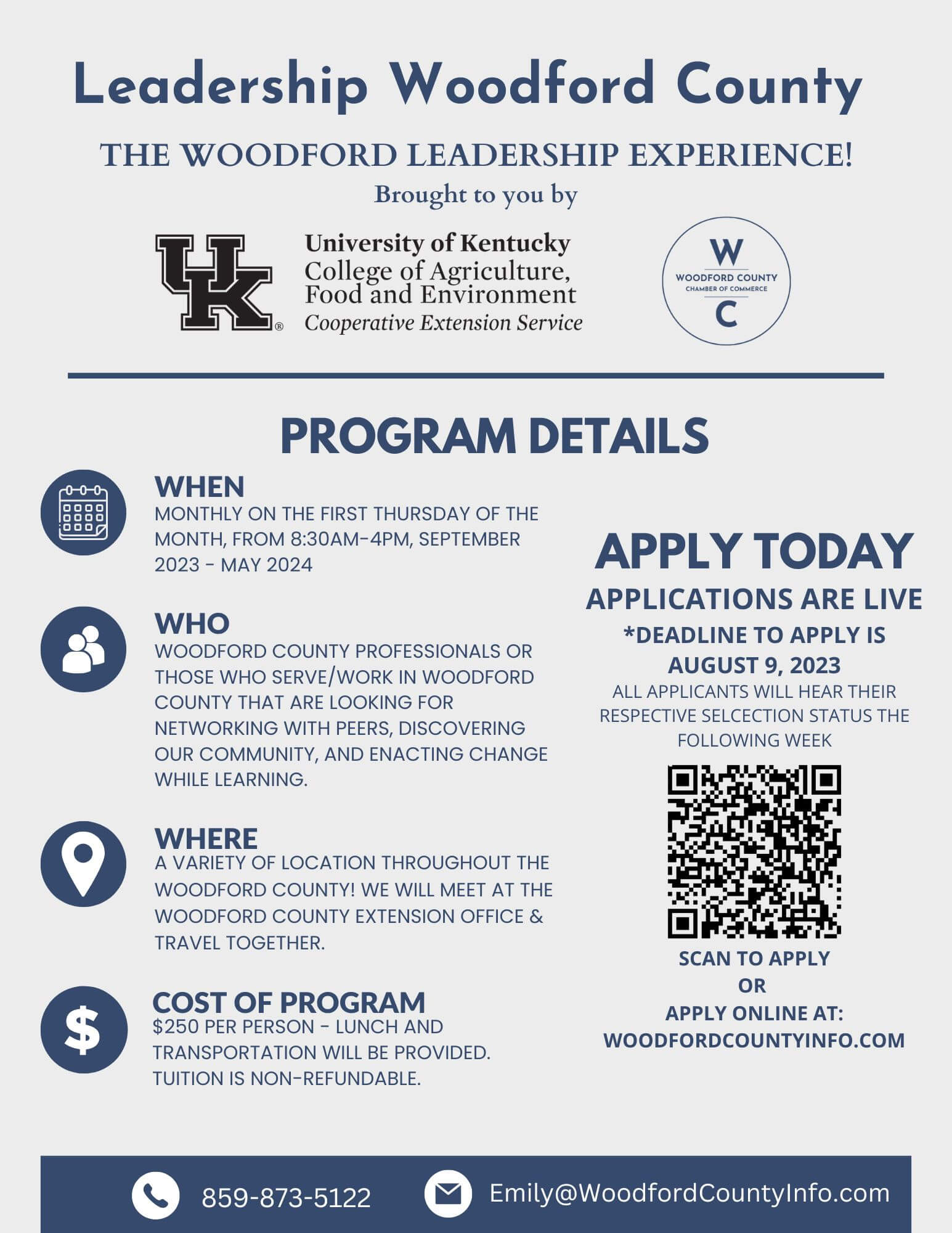 Leadership Woodford County Flyer, PG 1