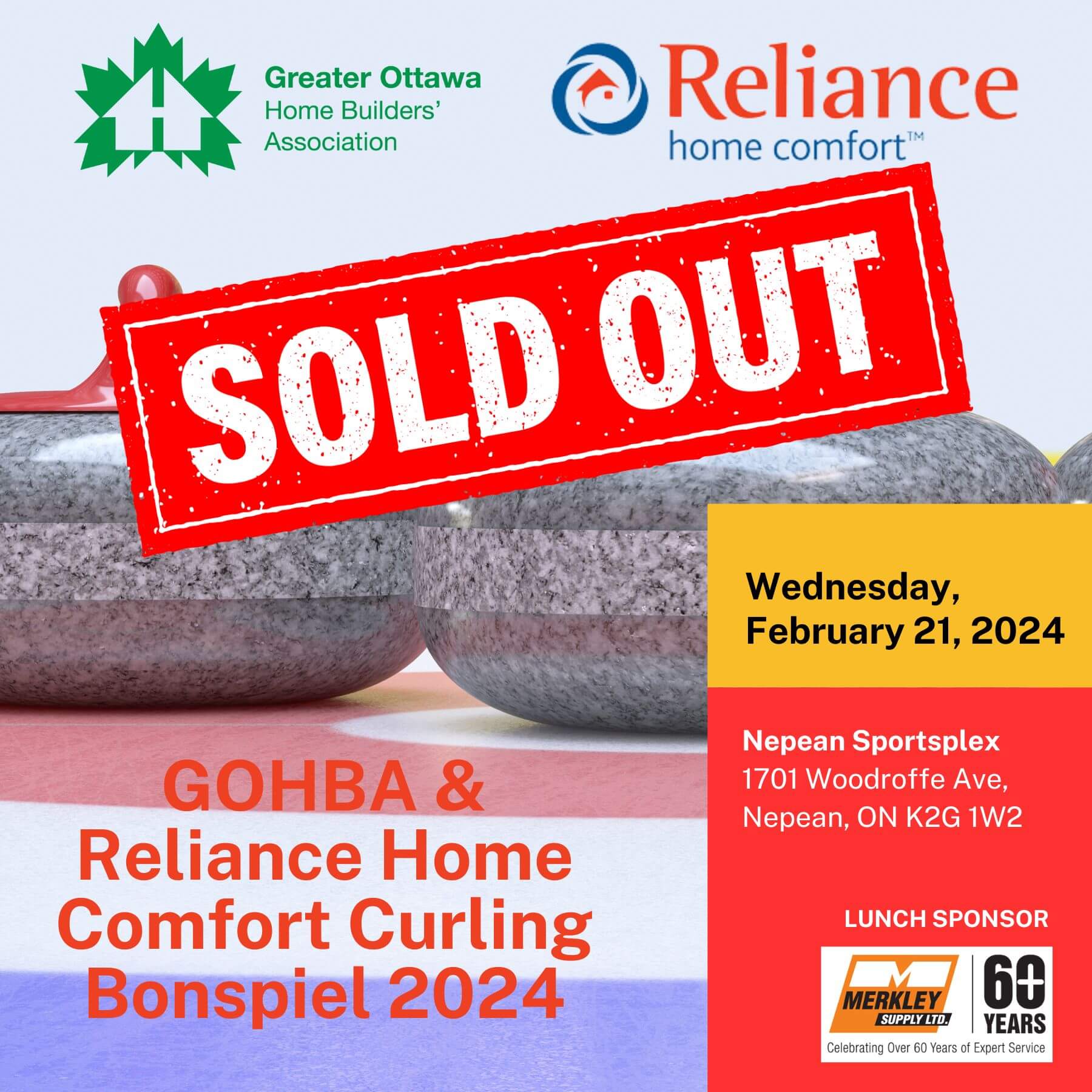 GOHBA &amp; Reliance Home Comfort Curling Bonspiel 2024 sold out