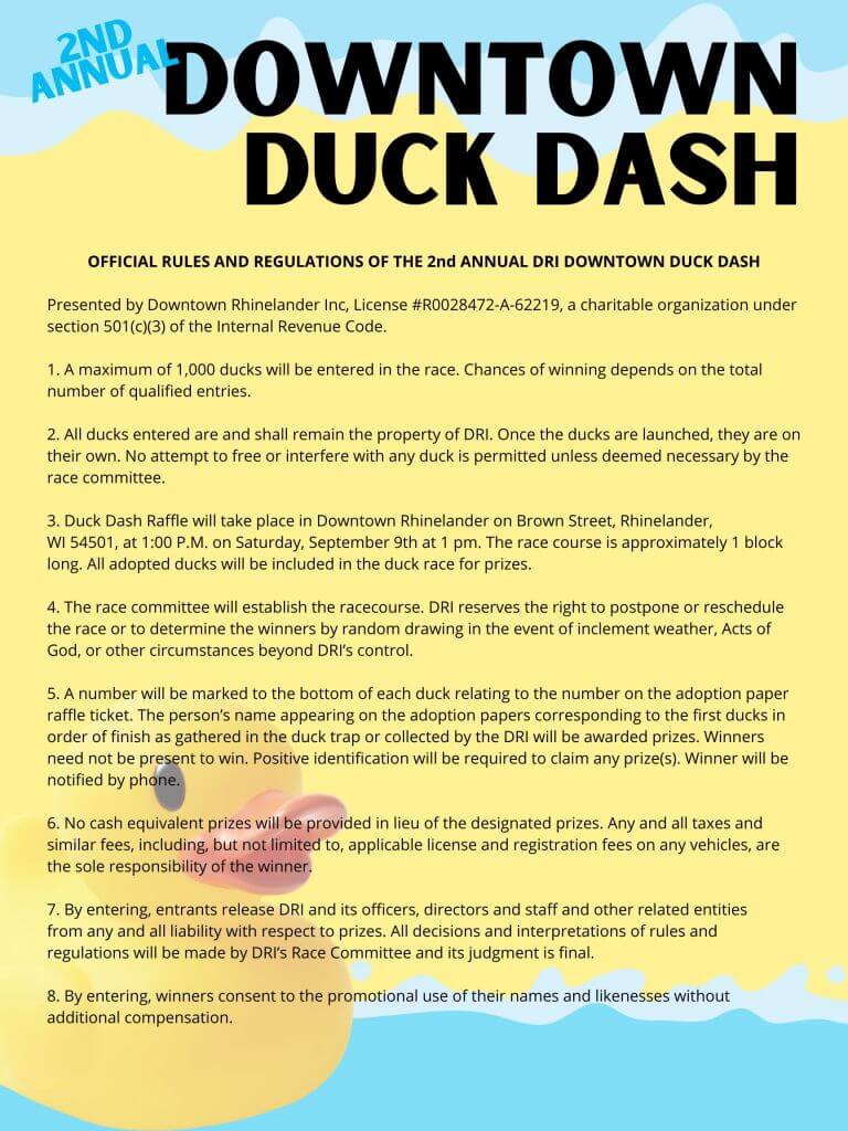 2023 Duck Dash Rules