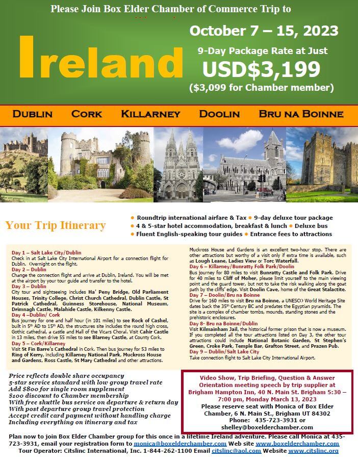 Ireland Trip Flyer