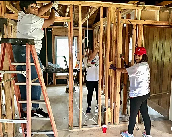 members helping build