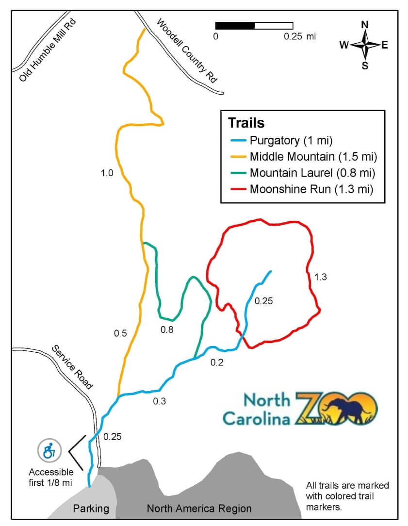 NC Zoo Trail Map