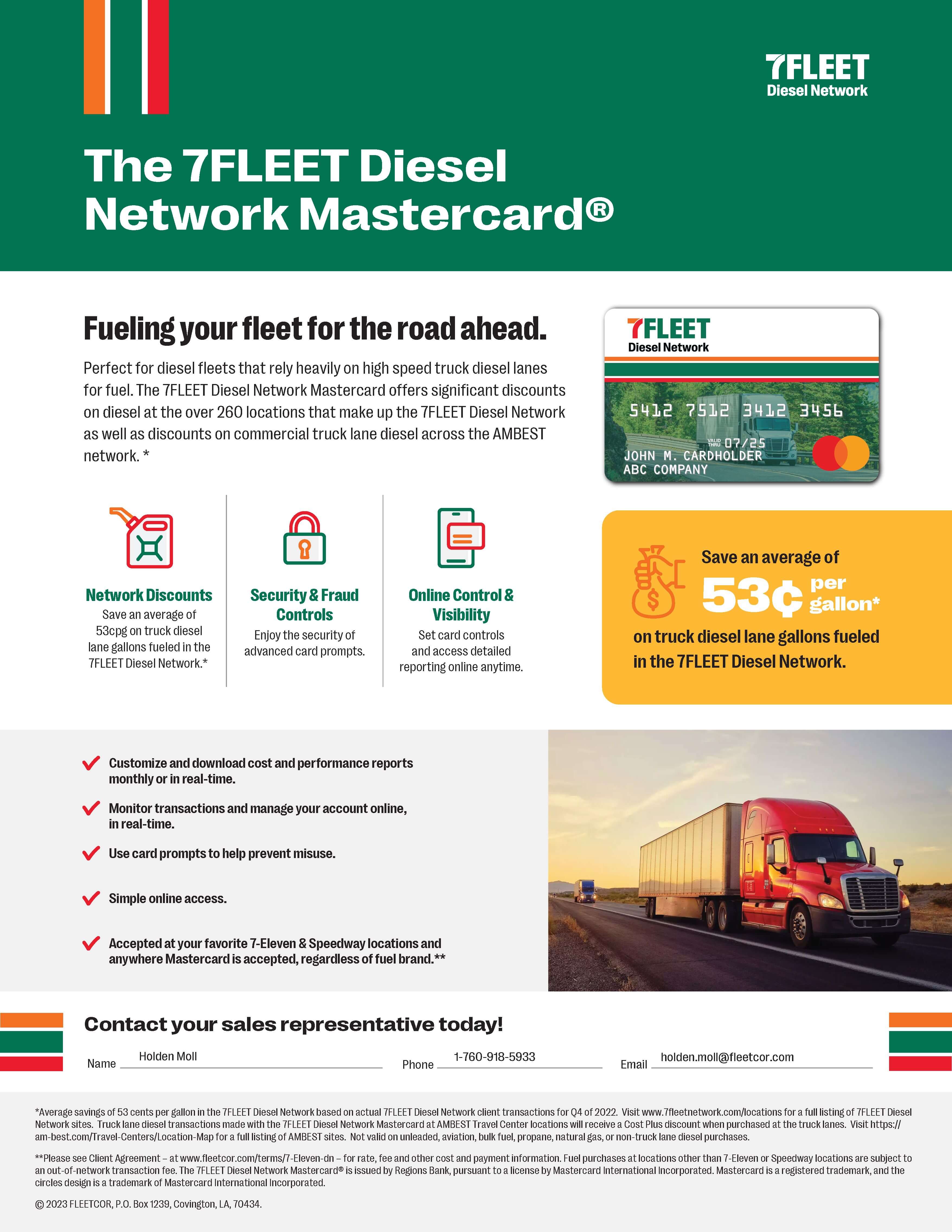 7FLEET Diesel Network Sell Sheet - Holden Moll 7FLEET Diesel Network Sell Sheet - Holden Moll