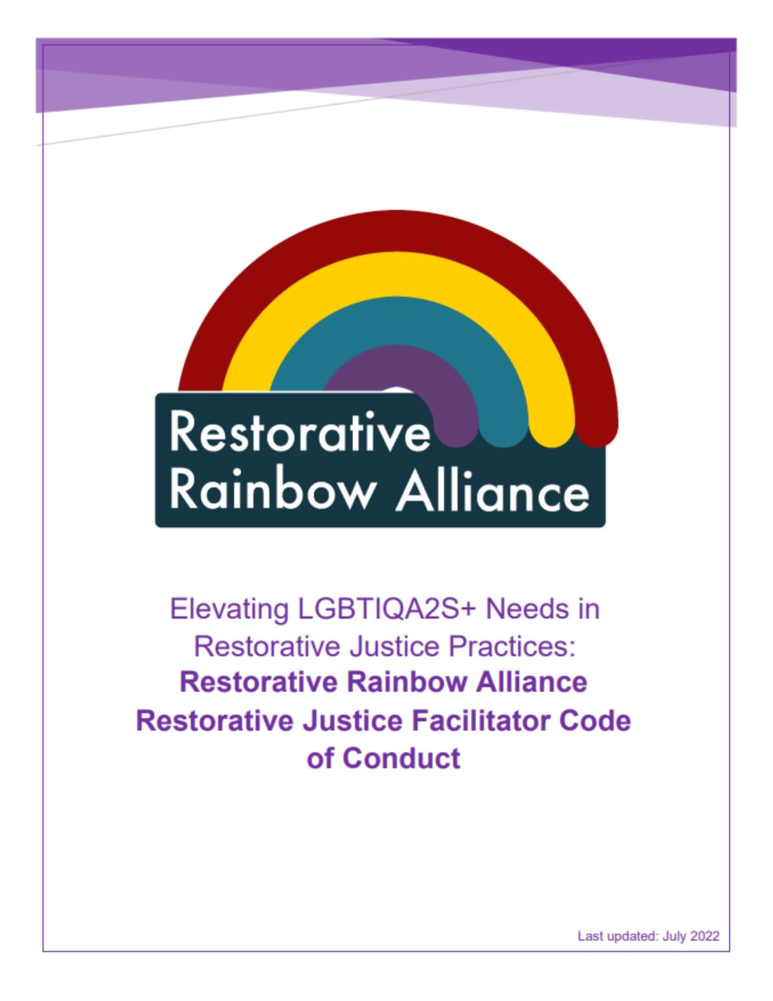 restorative rainbow alliance graphic
