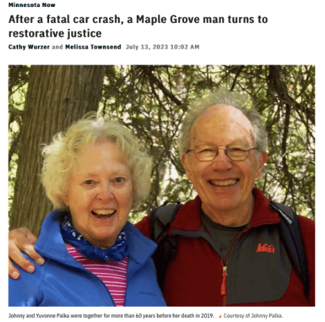 After a fatal car crash, a Maple Grove man turns to restorative justice