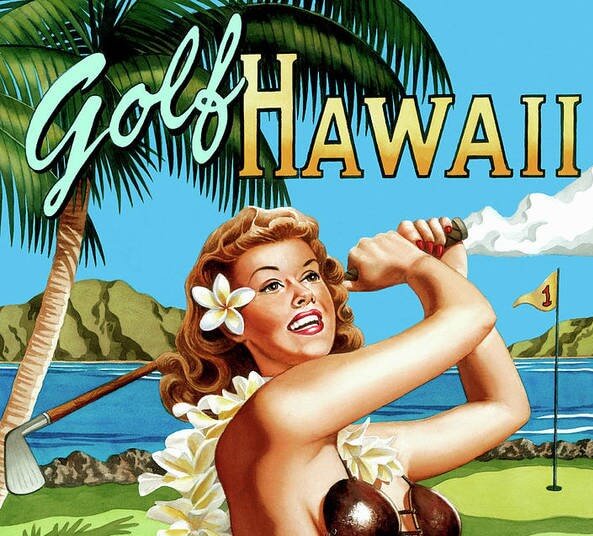 hawaiian golf poster cropped