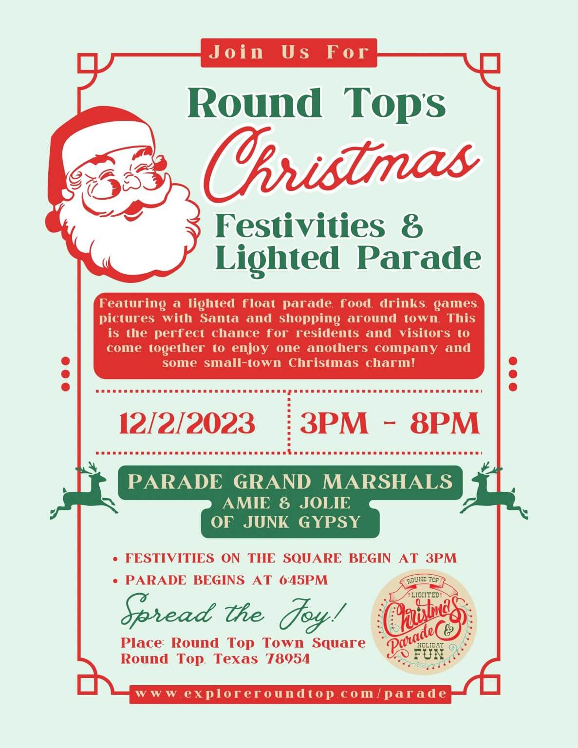 Lighted Christmas Parade Flyer