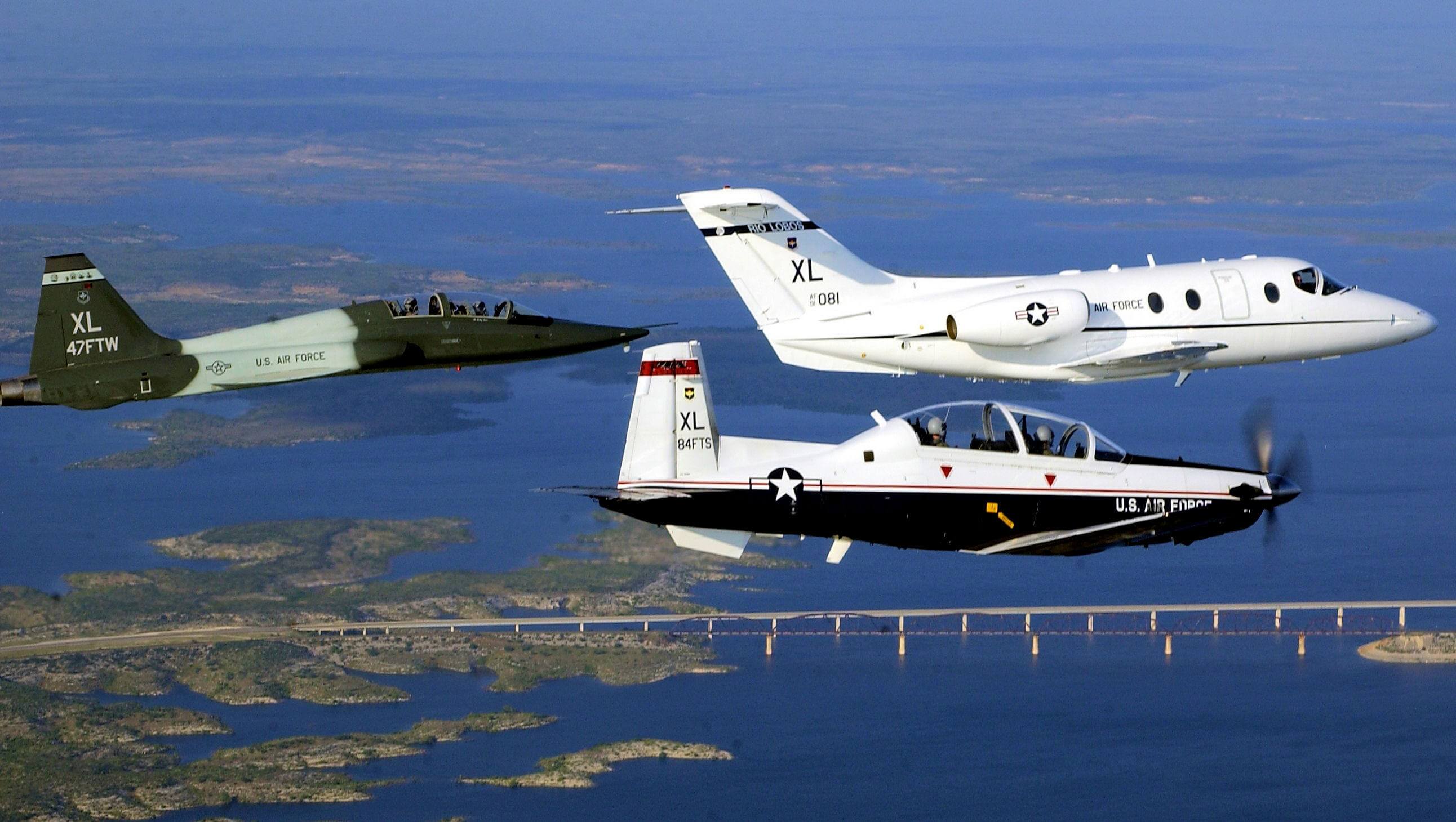 Laughlin AFB Aircraft Over Lake Amistad