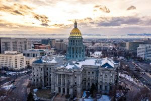 Colorado State Capitol Building &amp; the City of Denver Colorado
