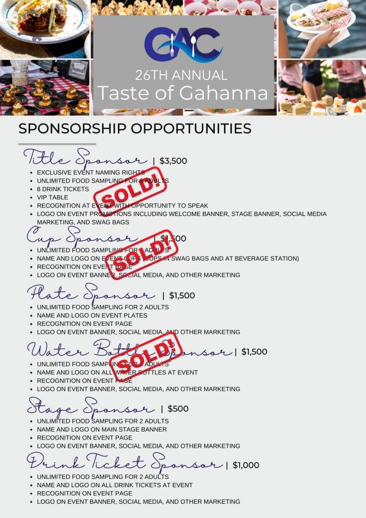 Taste of Gahanna Gahanna Area Chamber of Commerce