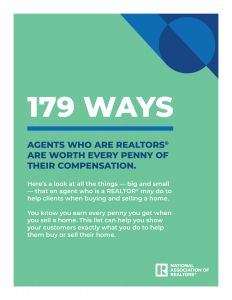 179 ways an agent helps graphic