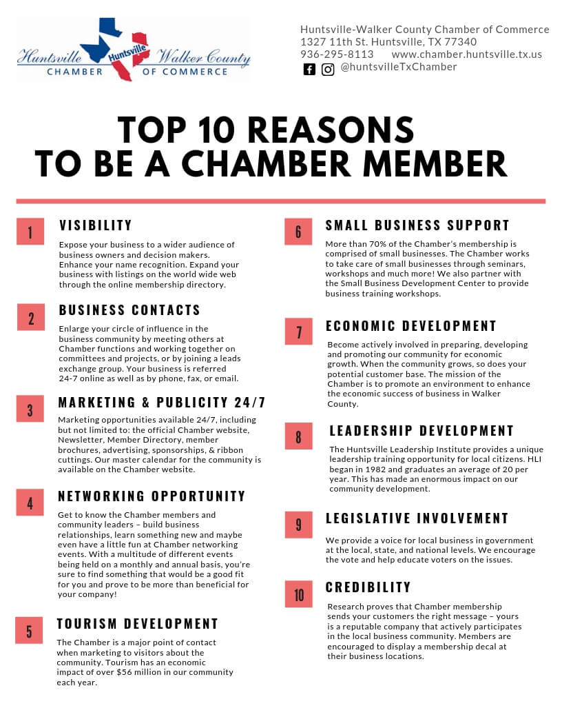 Top 10 Reasons to Join the Chamber