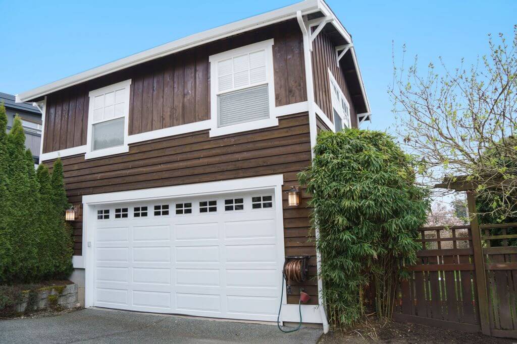 An example of an ADU, an apartment above the garage in ADU Alley in Kirkland.