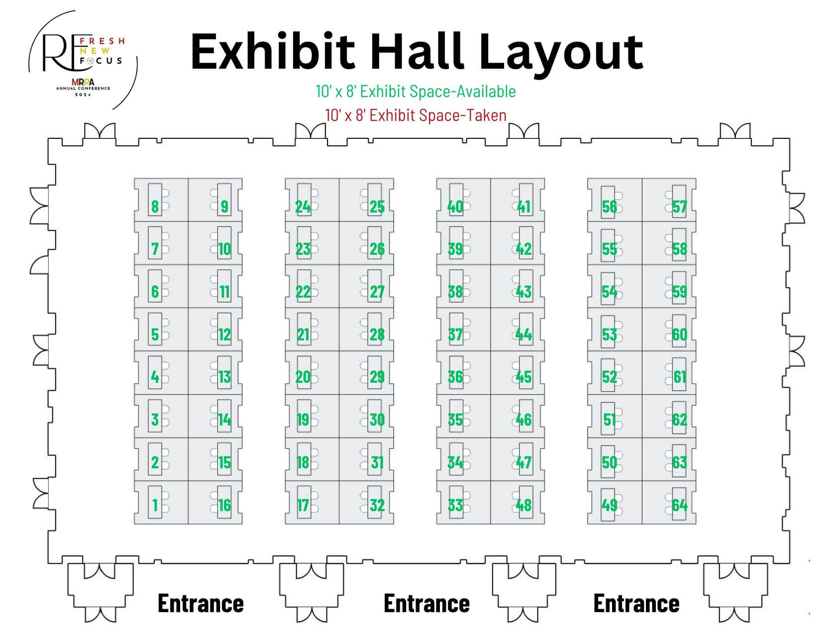 10 x 8 Exhibit Hall Layout 10 x 8 Exhibit Hall Layout