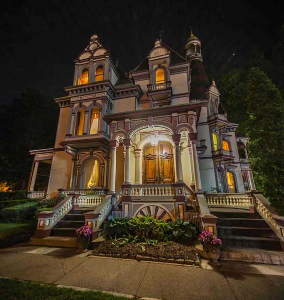 exterior of Batcheller Mansion Inn