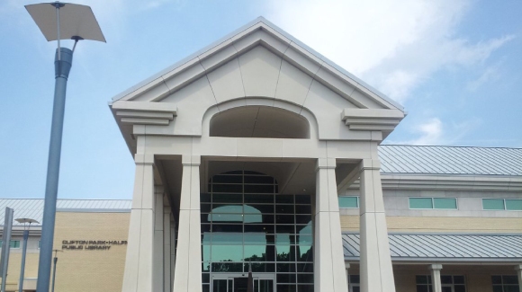 exterior of Public library entrance