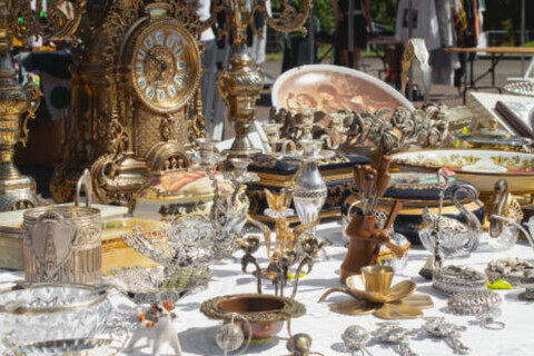 antiques on a table
