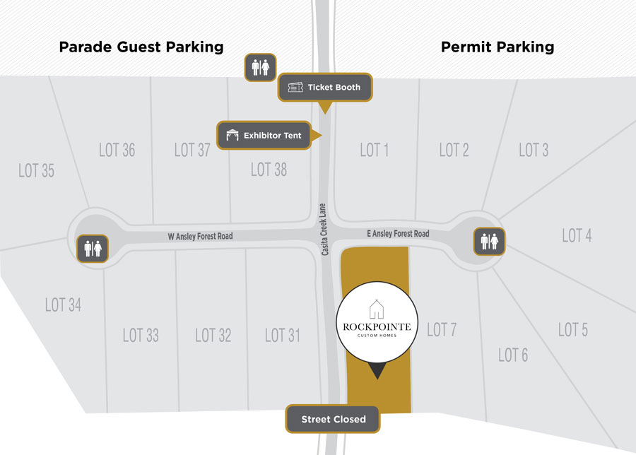 Parade of Homes Site Plan Rockpointe Custom Homes