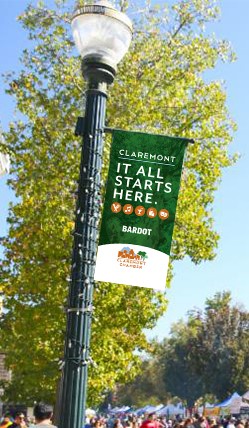 Sample of the Shop Claremont Banner on a Pole 2 Sample of the Shop Claremont Banner on a Pole 2