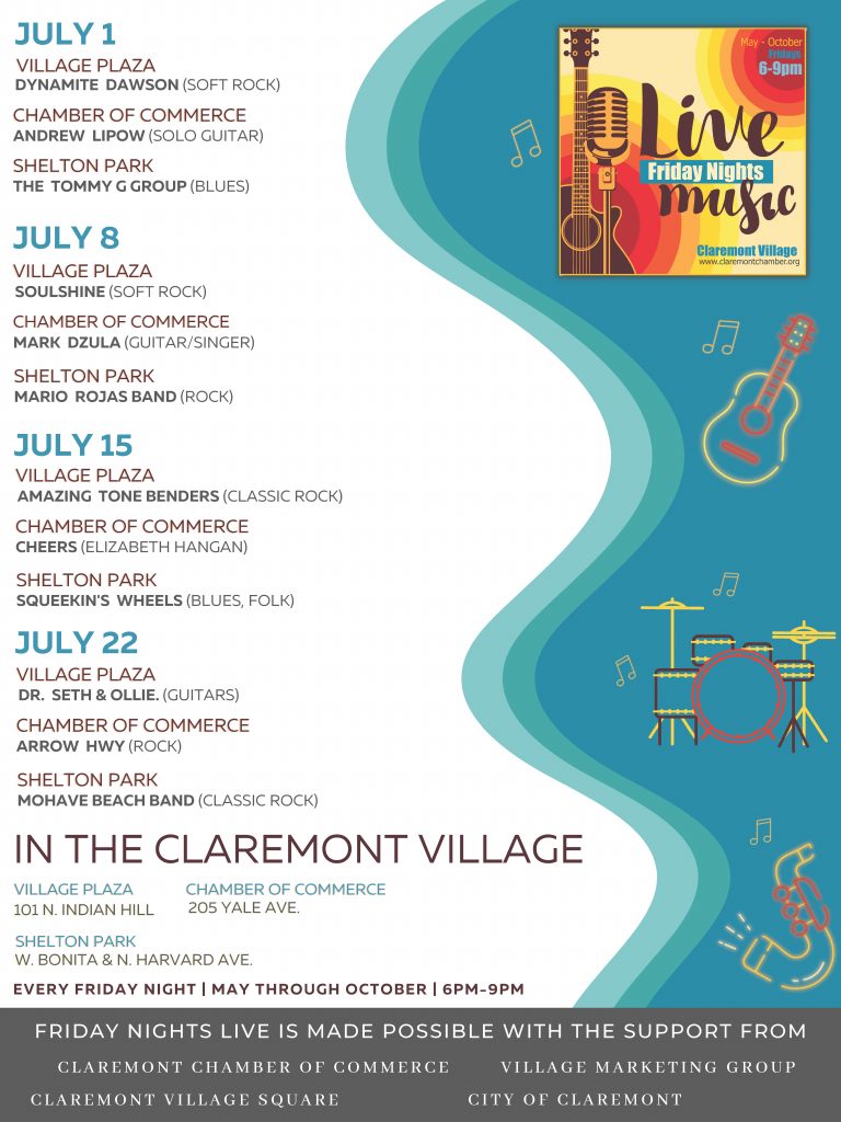 FRIDAY NIGHTS LIVE JULY FRIDAY NIGHTS LIVE JULY