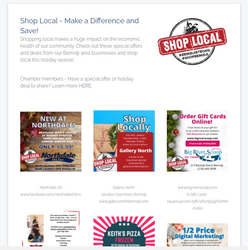 Shop Local Page