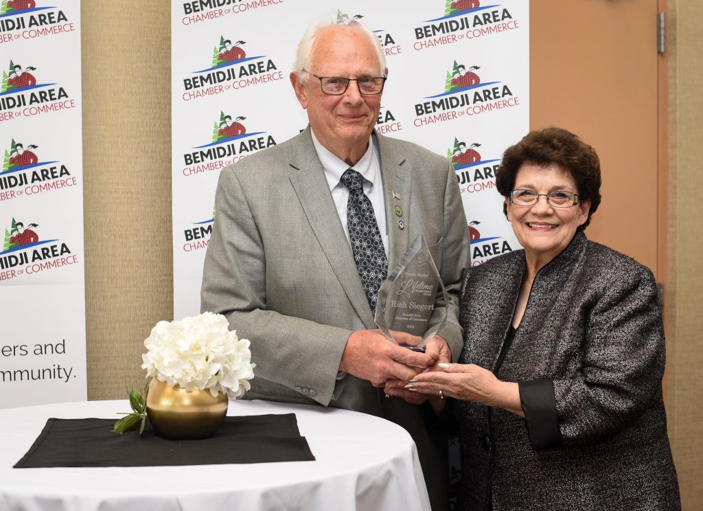Rich Siegert was the recipient of the Charlie Naylor Lifetime Achievement Award during the 18th Annual Awards of Excellence, held on May 23, 2023, at the Hampton Inn &amp; Suites. He is pictured with his wife, Joyce.
