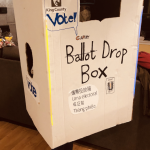 Candy box turned ballot box