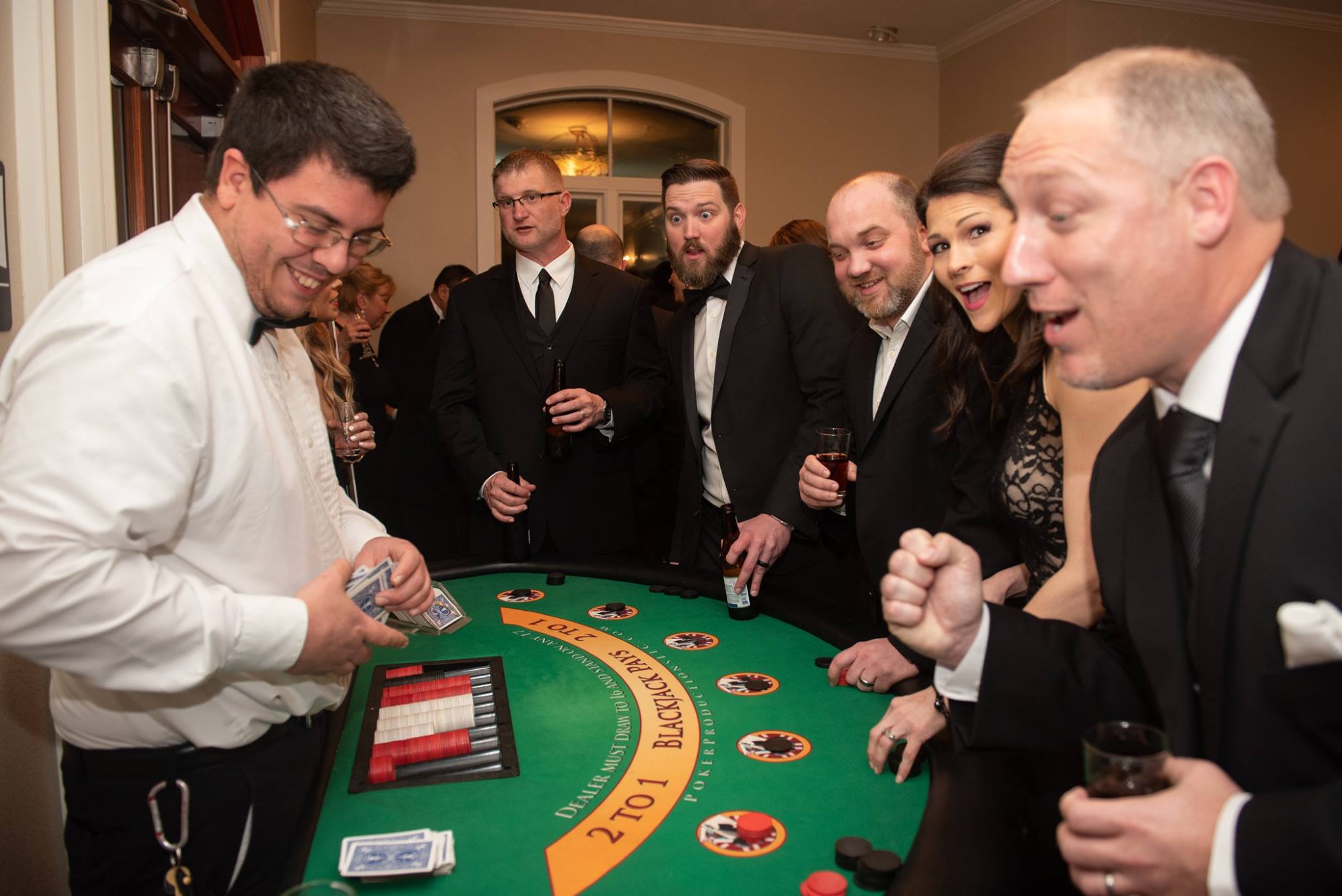 Gala 2019 Players at the black jack table