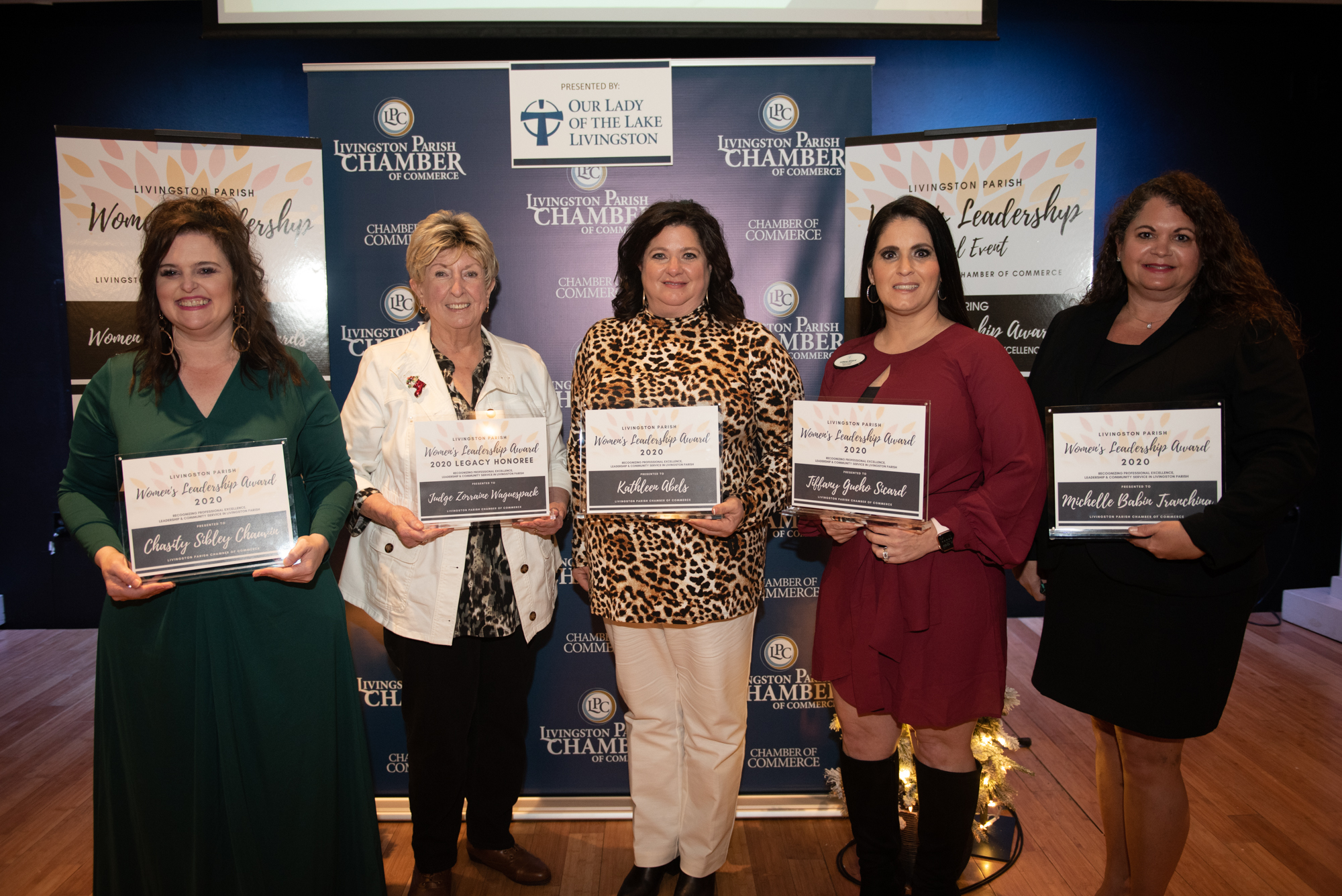 Women receiving awards