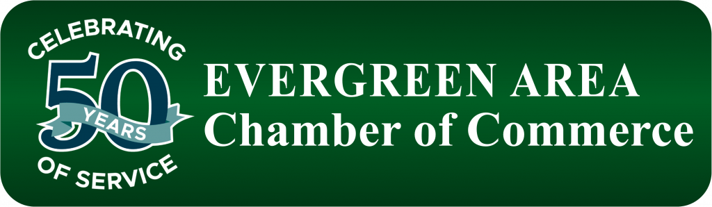 Evergreen Area Chamber of Commerce 50 years logo