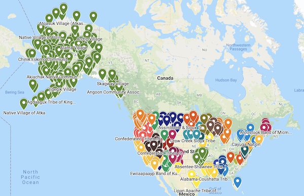 U.S. Tribes on Google Map