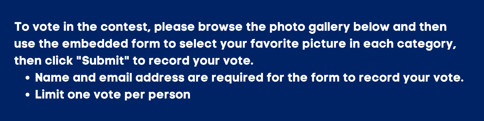 Photo ContestVoting Instructions v1 Photo ContestVoting Instructions v1