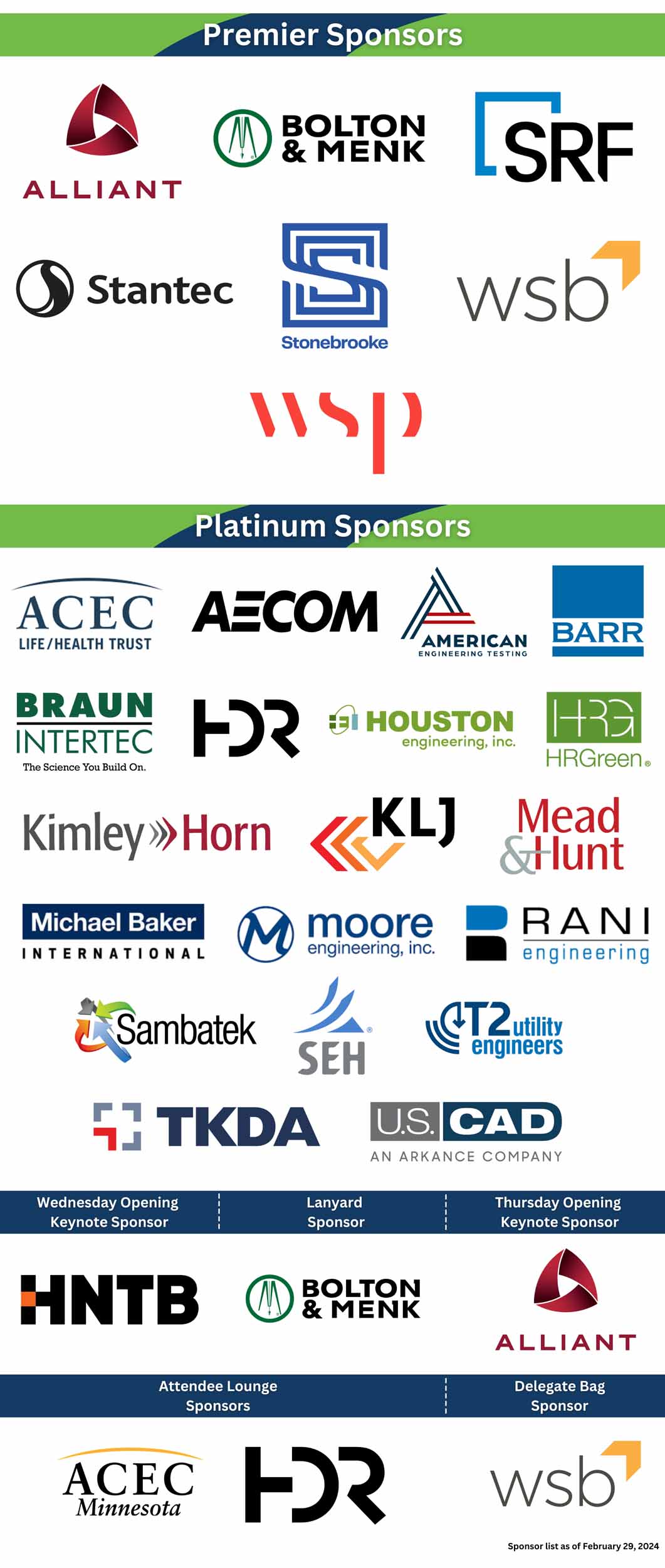 MN Transportation Conference Expo May 29 2024 To May 31 2024   MTCE Sponsors 2.28.2024 1 Rs 