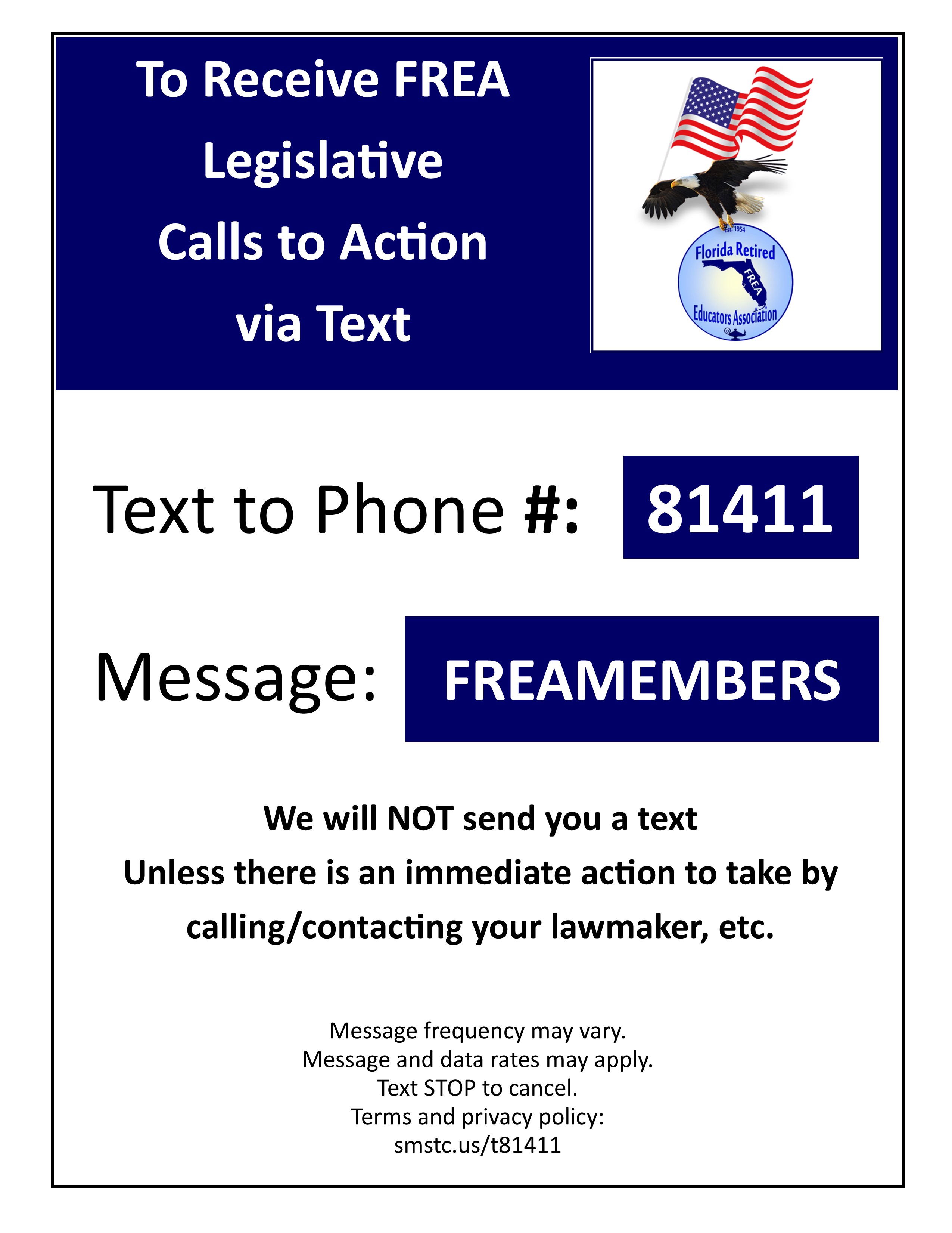 Legislative Text Opt-In message