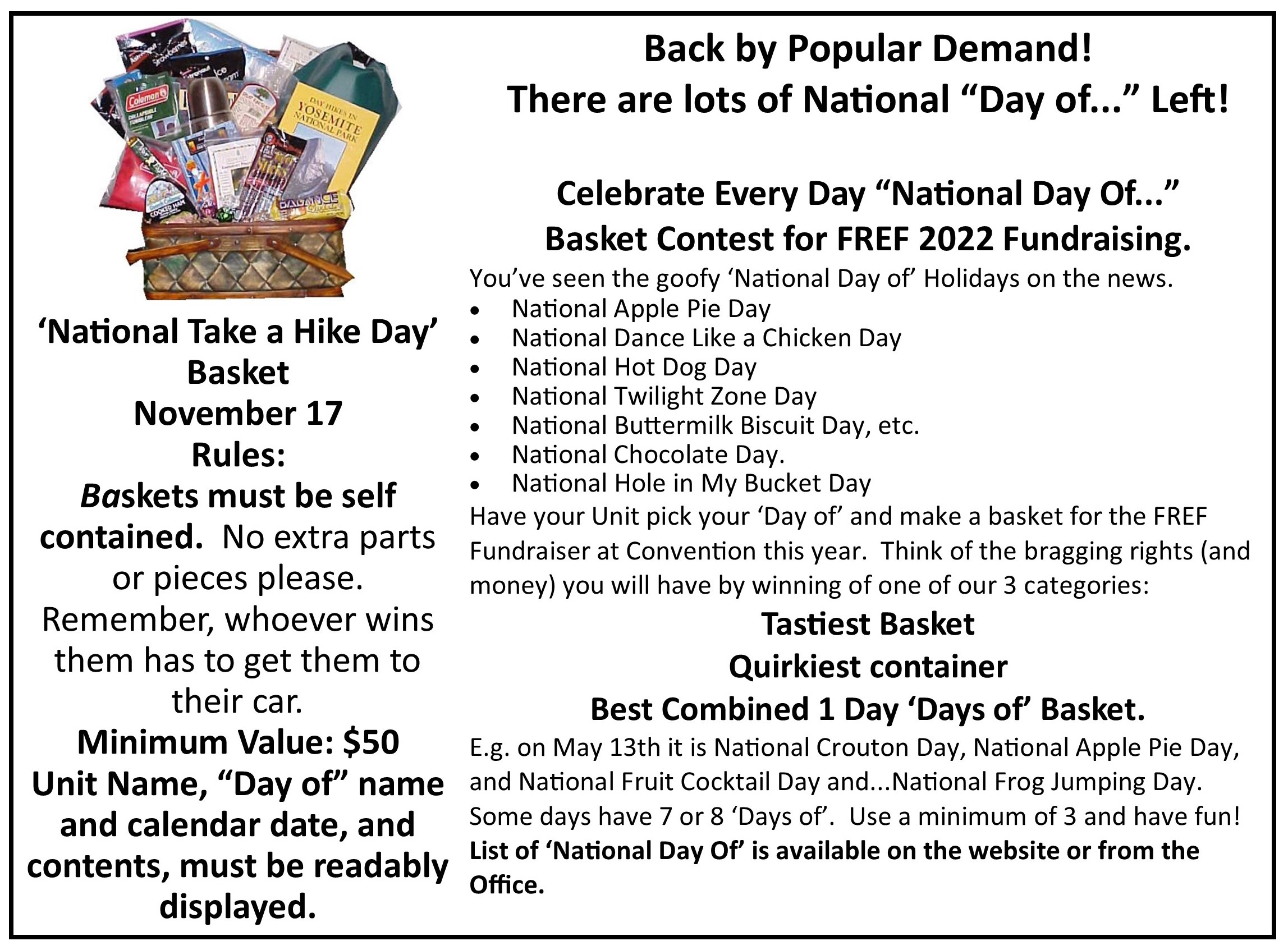 National Day of Basket Flyer