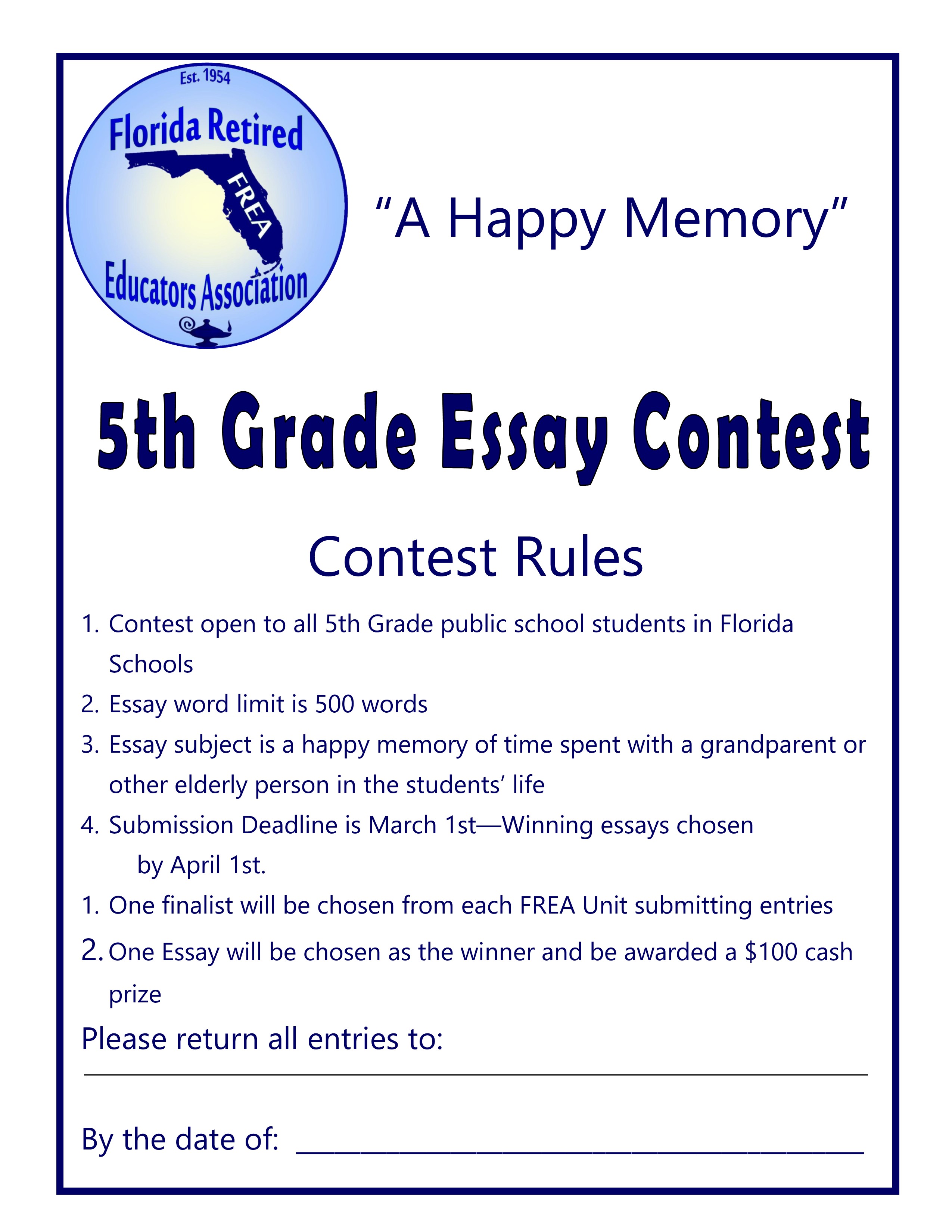 5th Grade Essay Contest Poster (2)