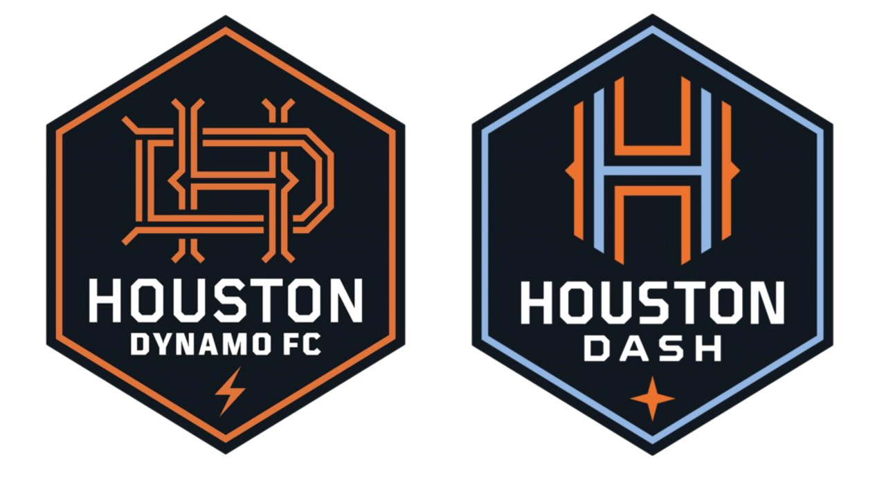 Houston Dynamo-Dash logos no back