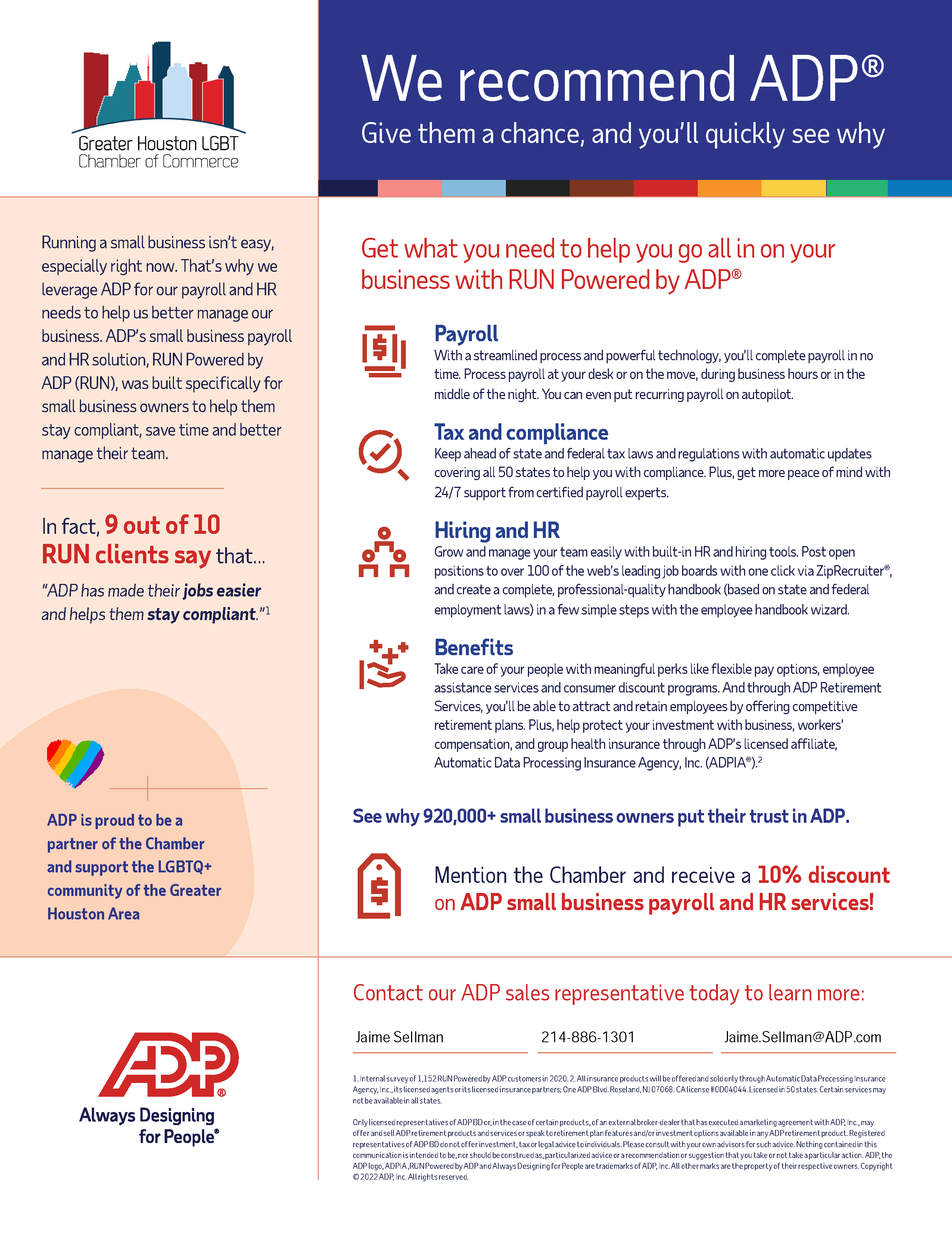 ADP Greater Houston LGBT Chamber Referral Sheet