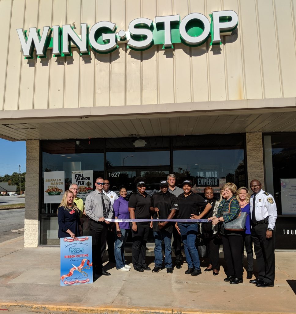 Wing Stop Ribbon Cutting Wing Stop Ribbon Cutting