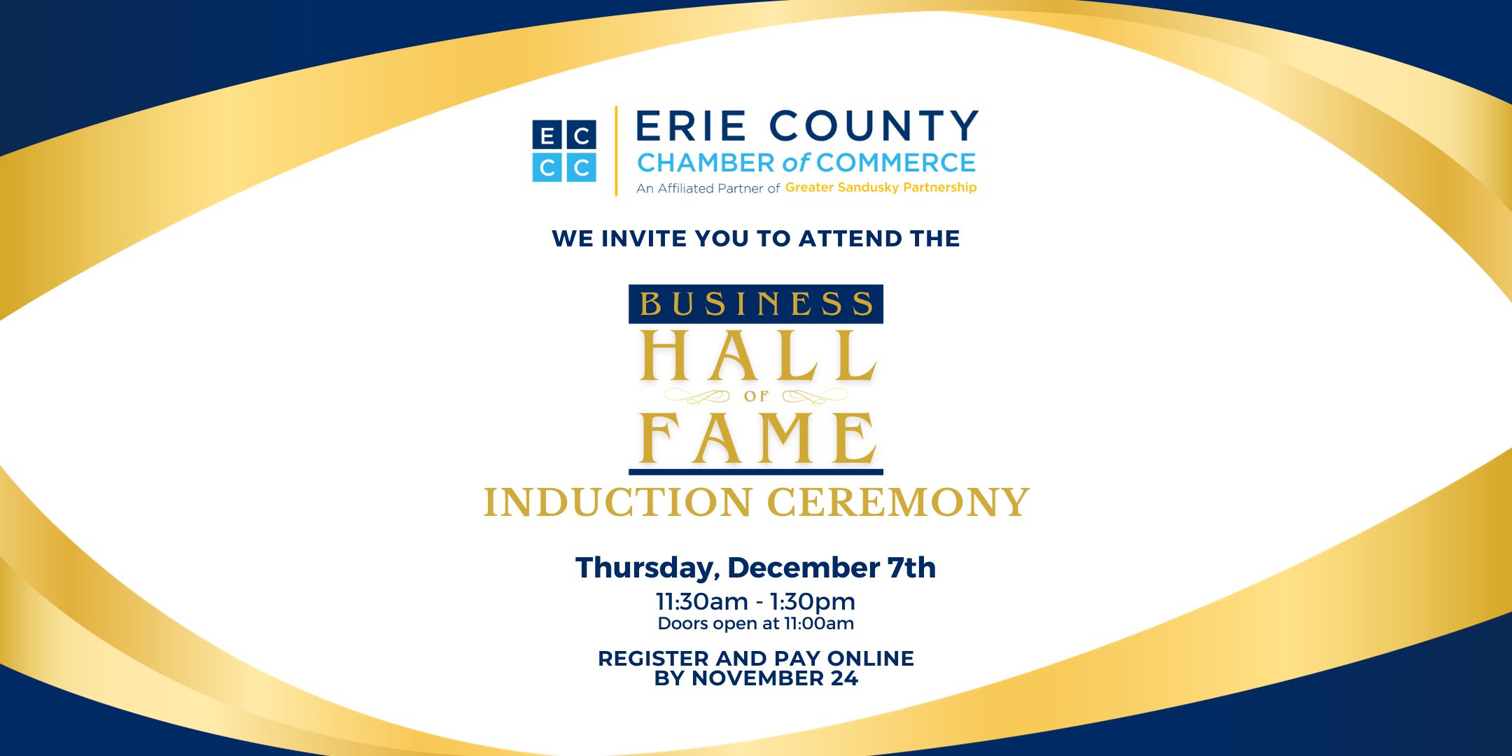Erie County Chamber of Commerce Business Hall of Fame Induction Ceremony Eventbrite