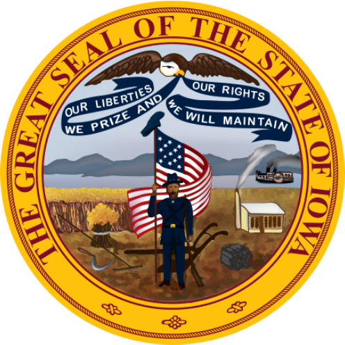 State of Iowa seal Image of the seal of the State of Iowa
