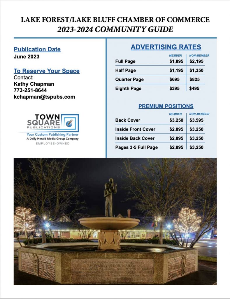 2023 Community Guide Ad Rates - Lake Forest/Lake Bluff Chamber of Commerce