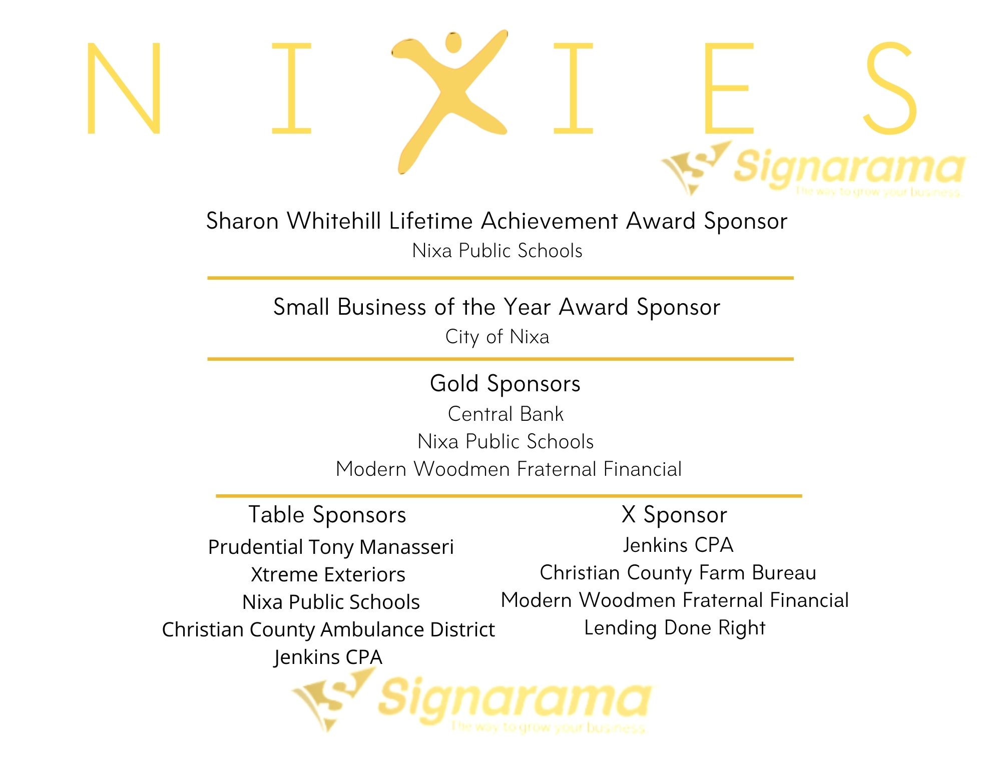 sponsors nixies sponsors nixies